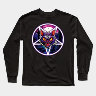 Devil Cat 666 Pentagram Long Sleeve T-Shirt